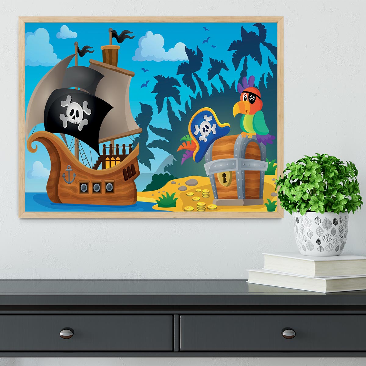 Pirate ship topic image 6 Framed Print - Canvas Art Rocks - 4