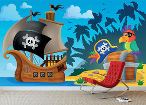 Pirate ship topic image 6 Wall Mural Wallpaper - Canvas Art Rocks - 3