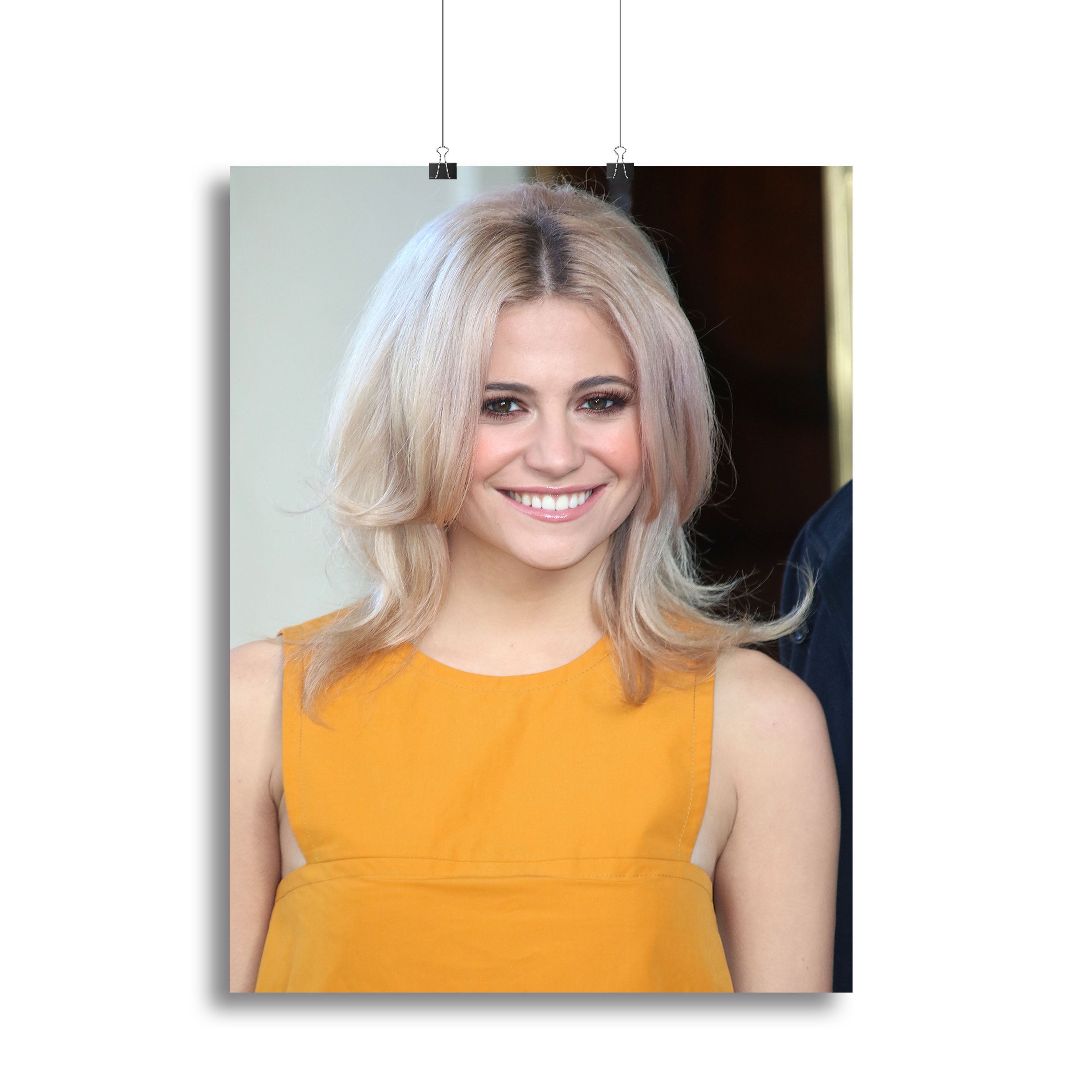 Pixie Lott in yellow Canvas Print or Poster - Canvas Art Rocks - 2