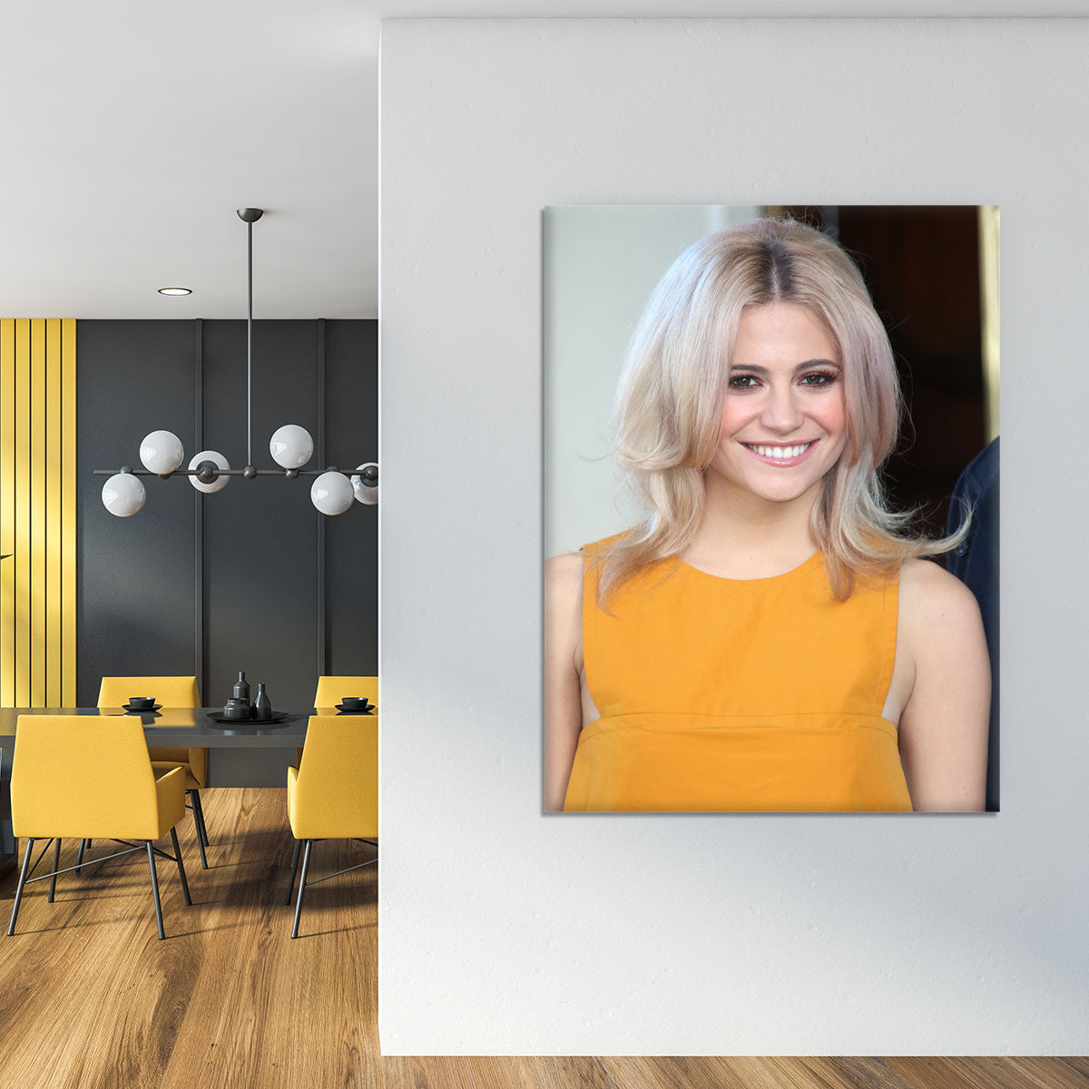Pixie Lott in yellow Canvas Print or Poster - Canvas Art Rocks - 4