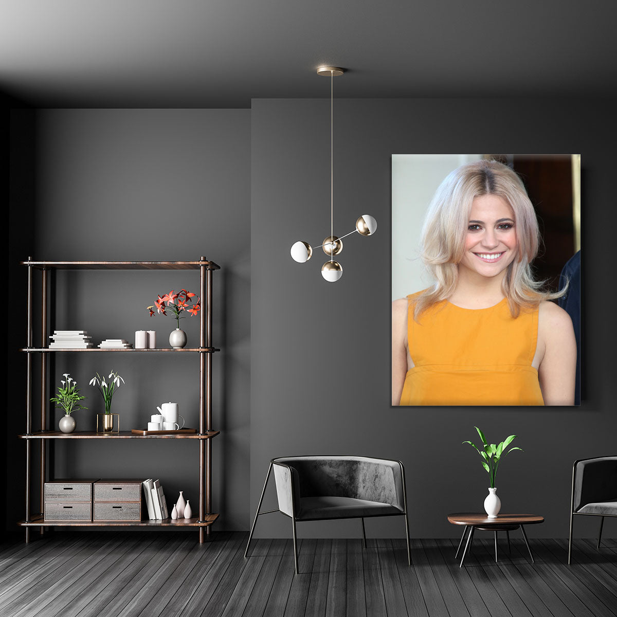 Pixie Lott in yellow Canvas Print or Poster - Canvas Art Rocks - 5