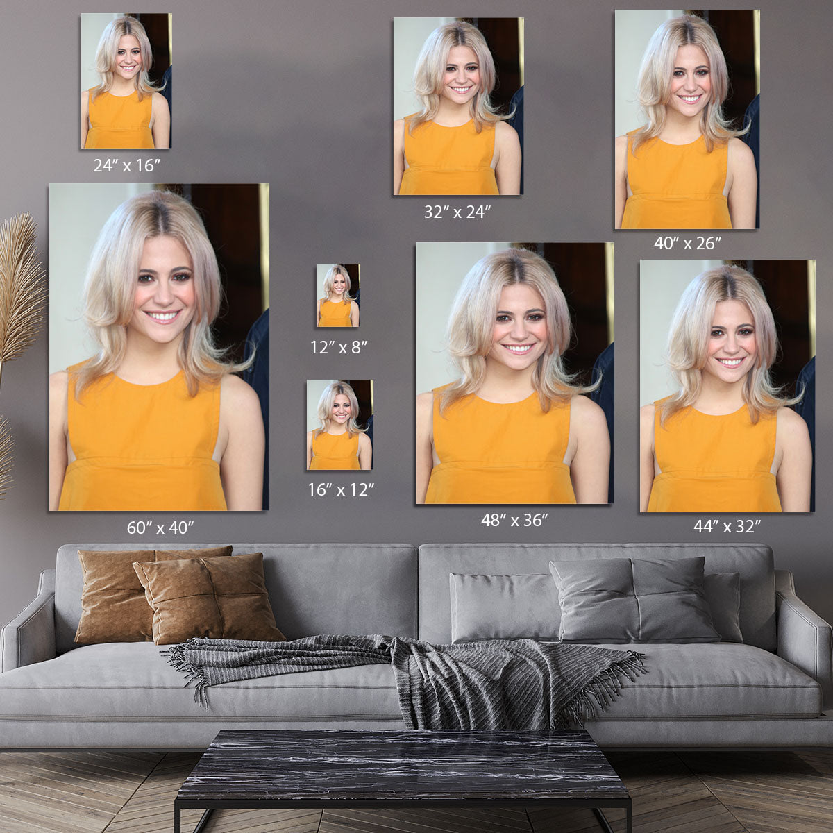 Pixie Lott in yellow Canvas Print or Poster - Canvas Art Rocks - 7