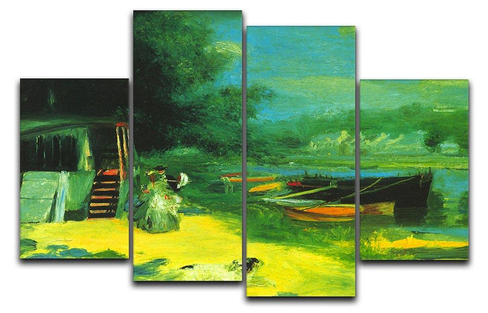 Place for Bading by Renoir 4 Split Panel Canvas  - Canvas Art Rocks - 1