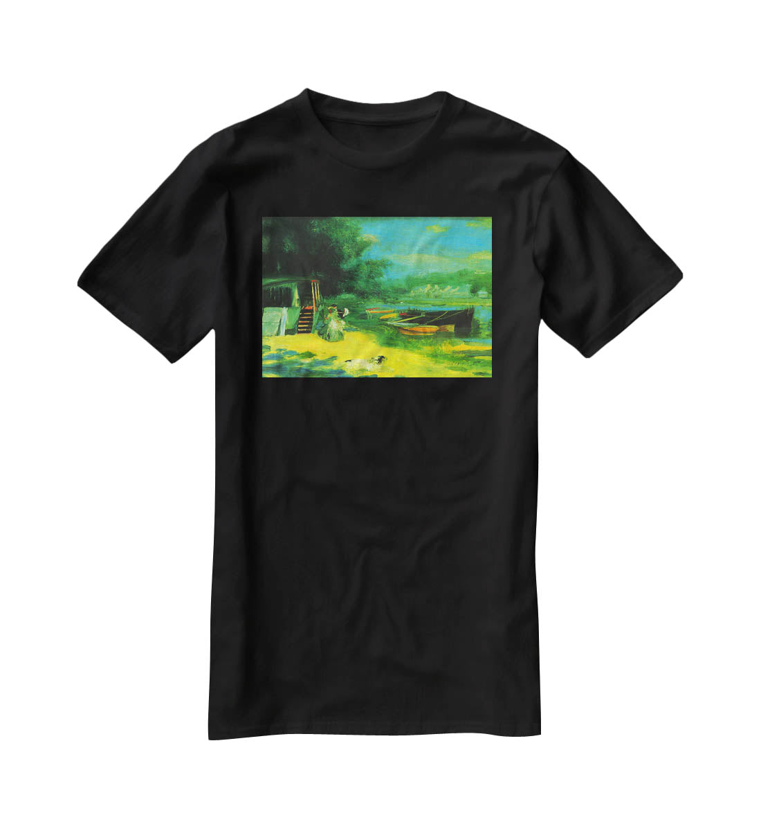 Place for Bading by Renoir T-Shirt - Canvas Art Rocks - 1