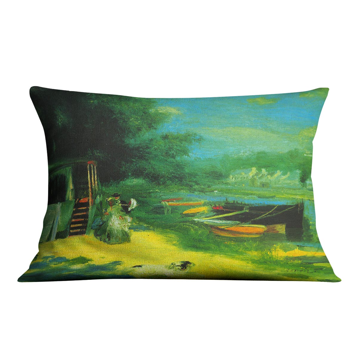 Place for Bading by Renoir Cushion