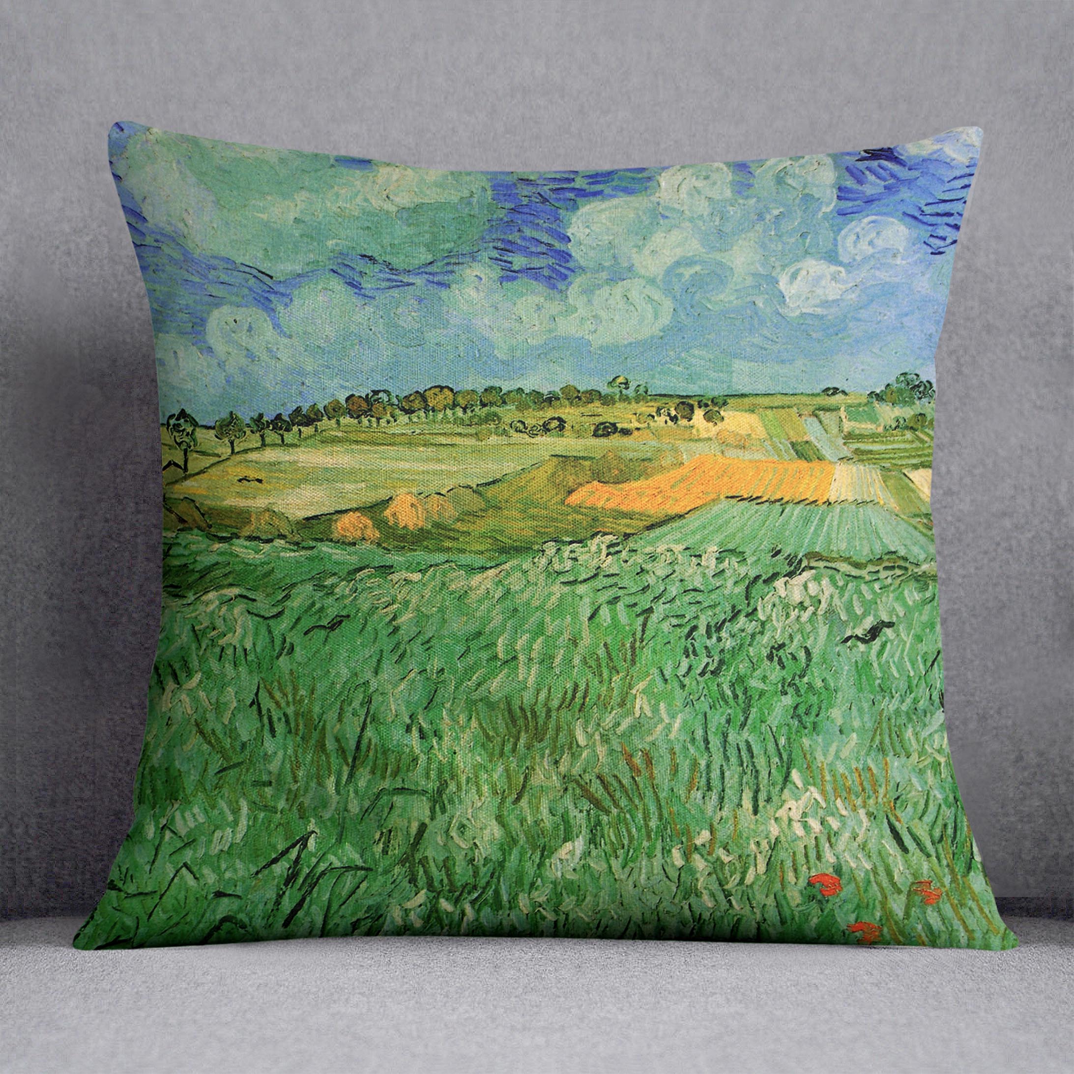 Plain Near Auvers by Van Gogh Cushion