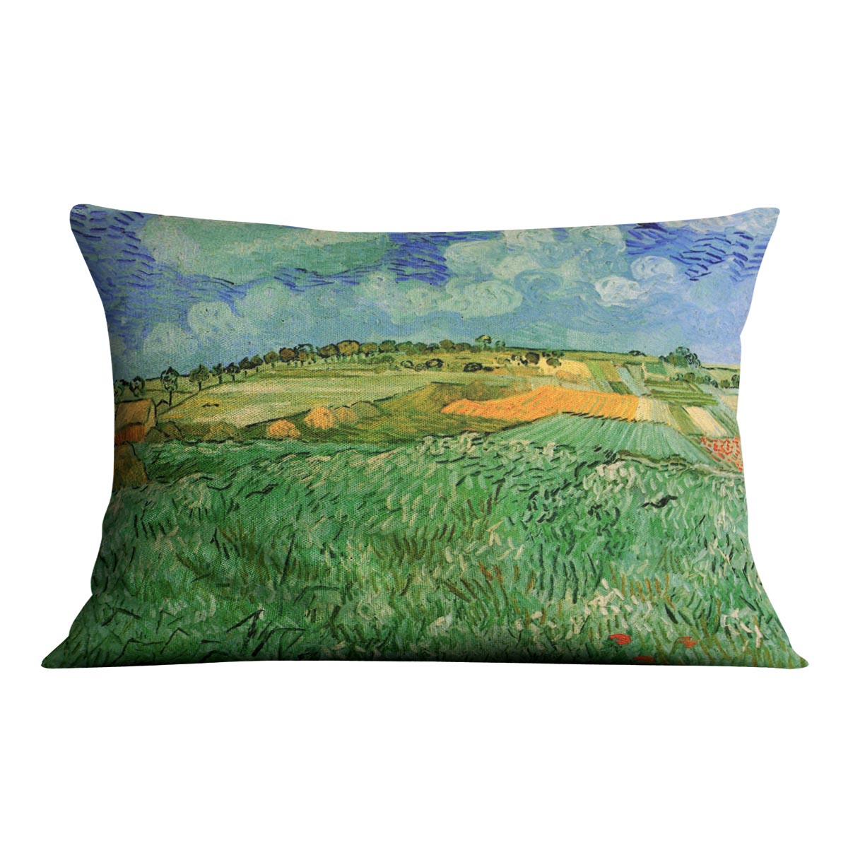 Plain Near Auvers by Van Gogh Cushion