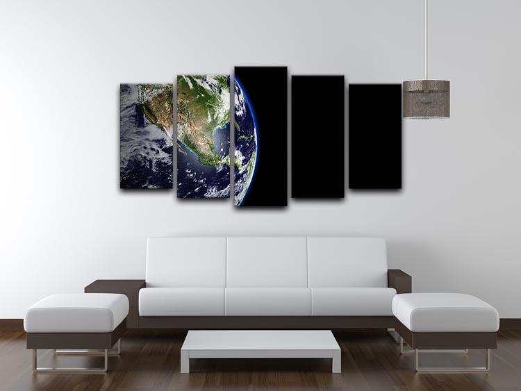 Planet Earth in universe or space 5 Split Panel Canvas - Canvas Art Rocks - 3