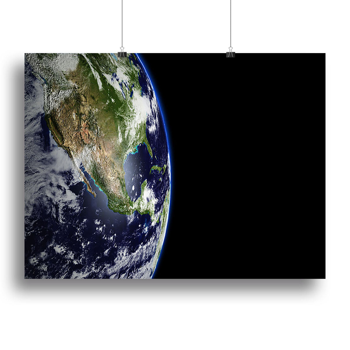 Planet Earth in universe or space Canvas Print or Poster - Canvas Art Rocks - 2