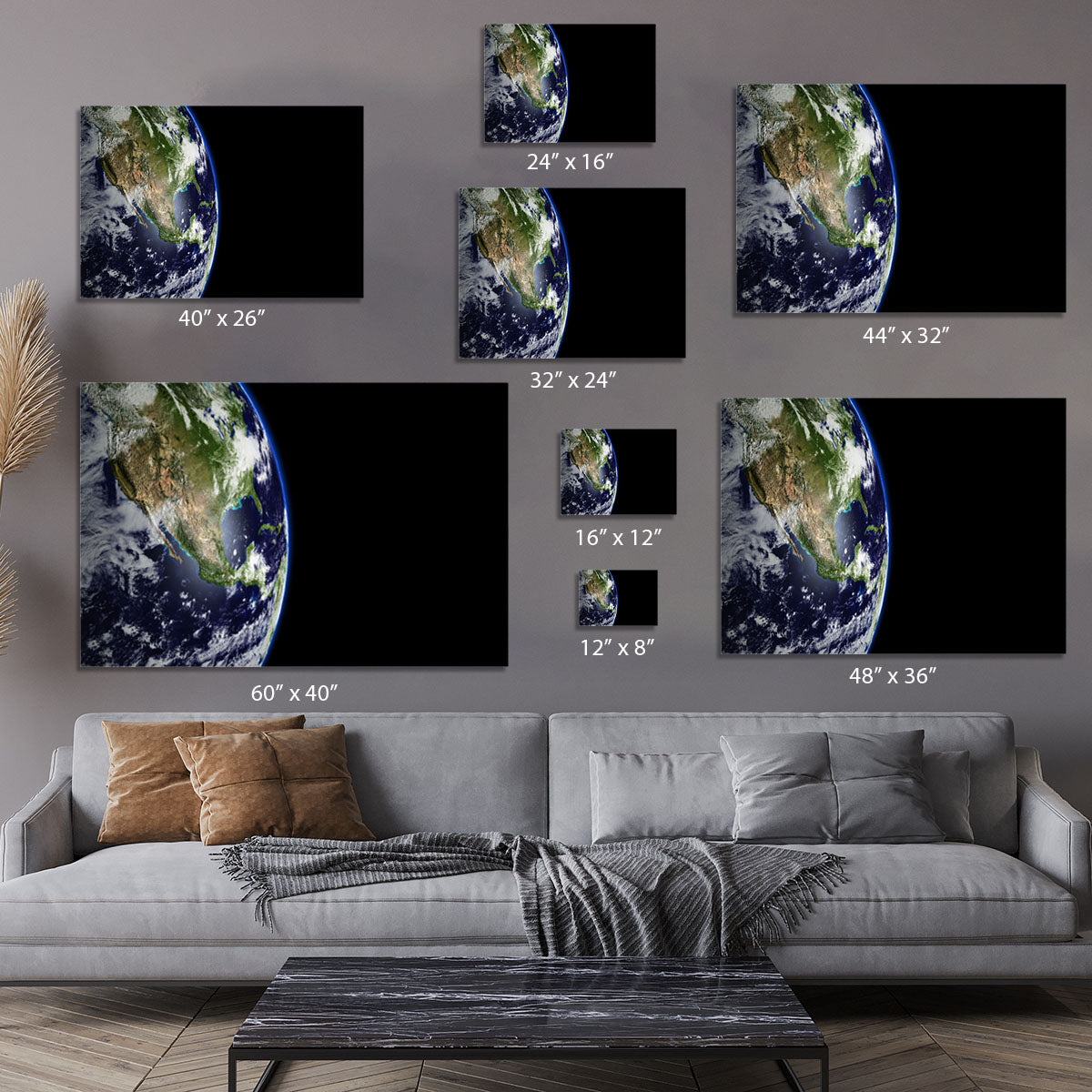 Planet Earth in universe or space Canvas Print or Poster - Canvas Art Rocks - 7