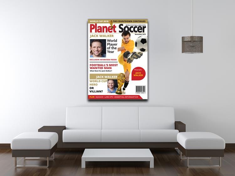 Planet Soccer Magazine Cover Spoof Canvas Print