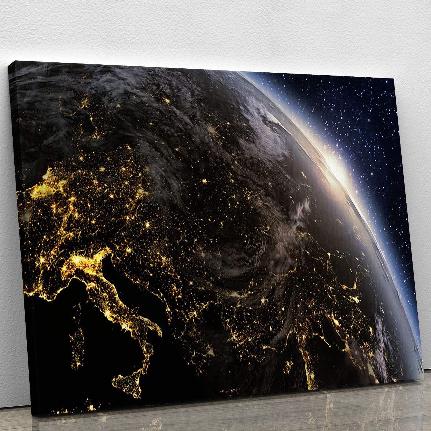 Planet earth Europe zone Canvas Print or Poster - Canvas Art Rocks - 1