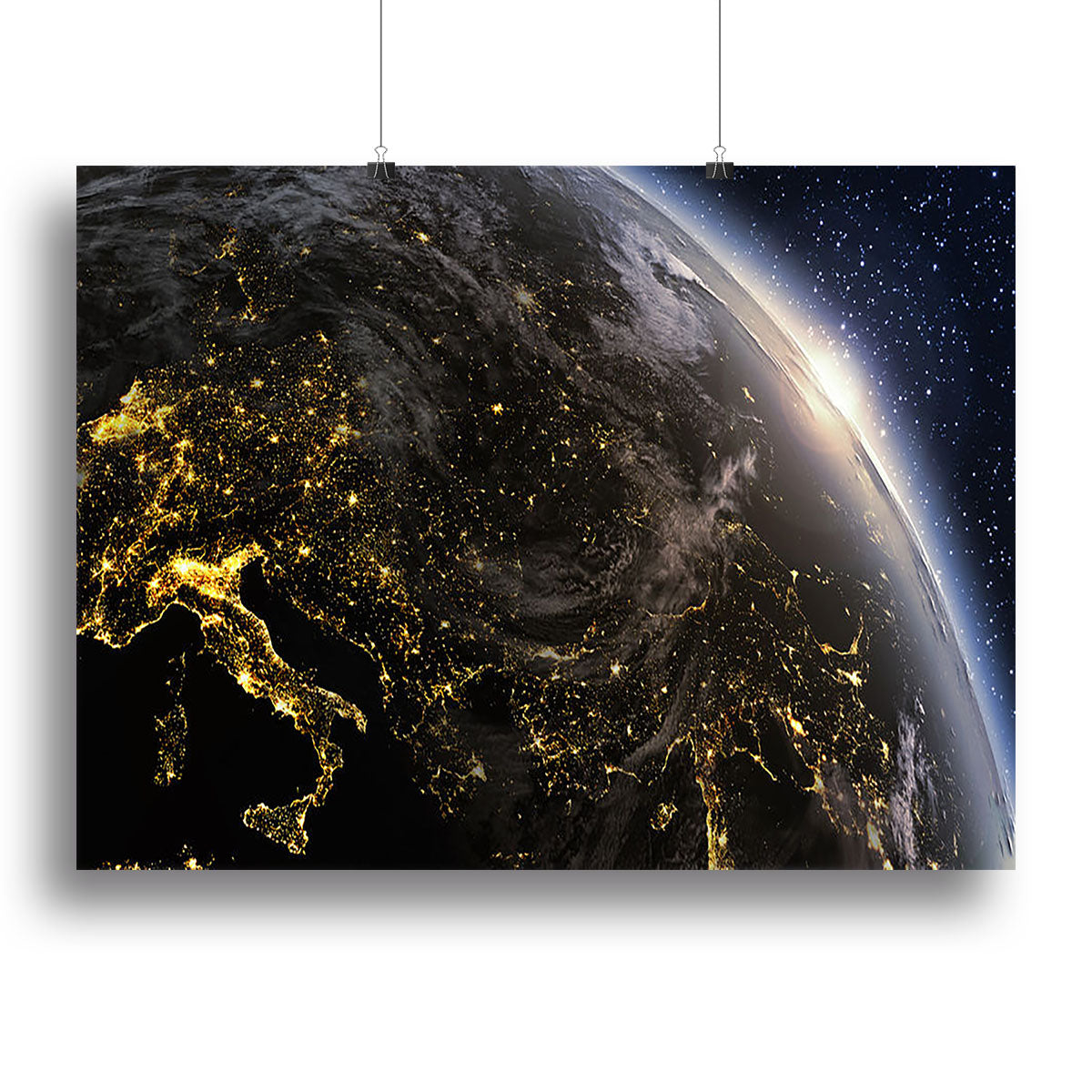 Planet earth Europe zone Canvas Print or Poster - Canvas Art Rocks - 2