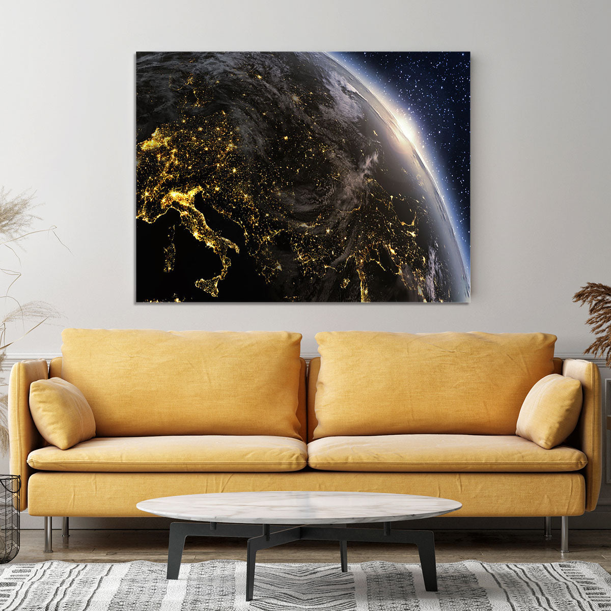 Planet earth Europe zone Canvas Print or Poster - Canvas Art Rocks - 4