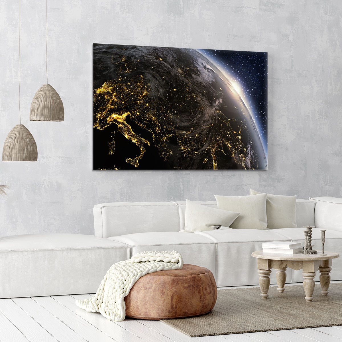 Planet earth Europe zone Canvas Print or Poster - Canvas Art Rocks - 6