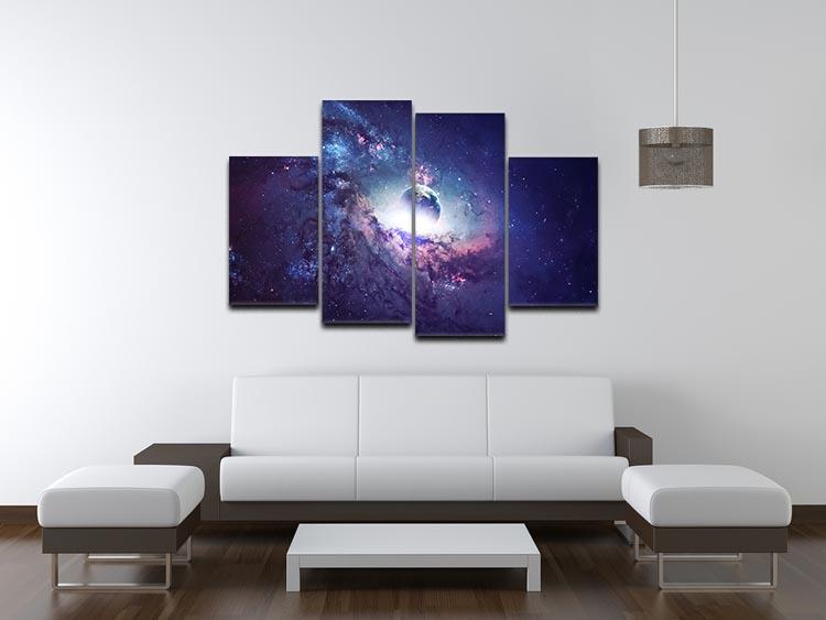 Planets Stars and Galaxies 4 Split Panel Canvas - Canvas Art Rocks - 3