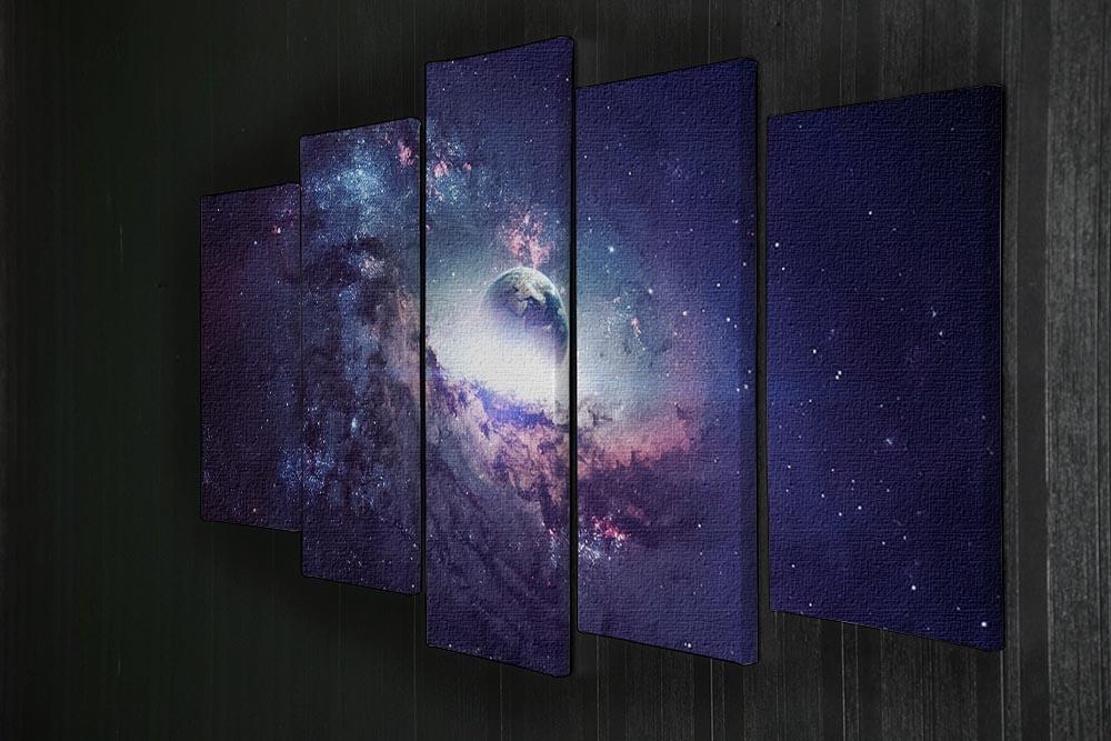 Planets Stars and Galaxies 5 Split Panel Canvas - Canvas Art Rocks - 2