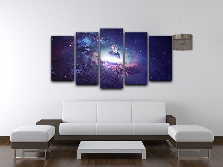 Planets Stars and Galaxies 5 Split Panel Canvas - Canvas Art Rocks - 3