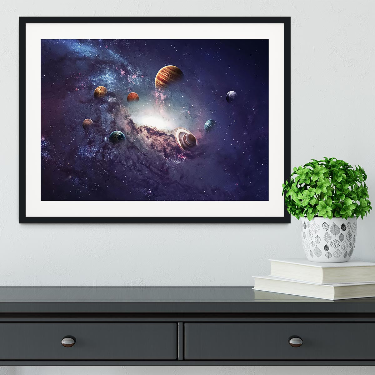 Planets in the solar system Framed Print - Canvas Art Rocks - 1