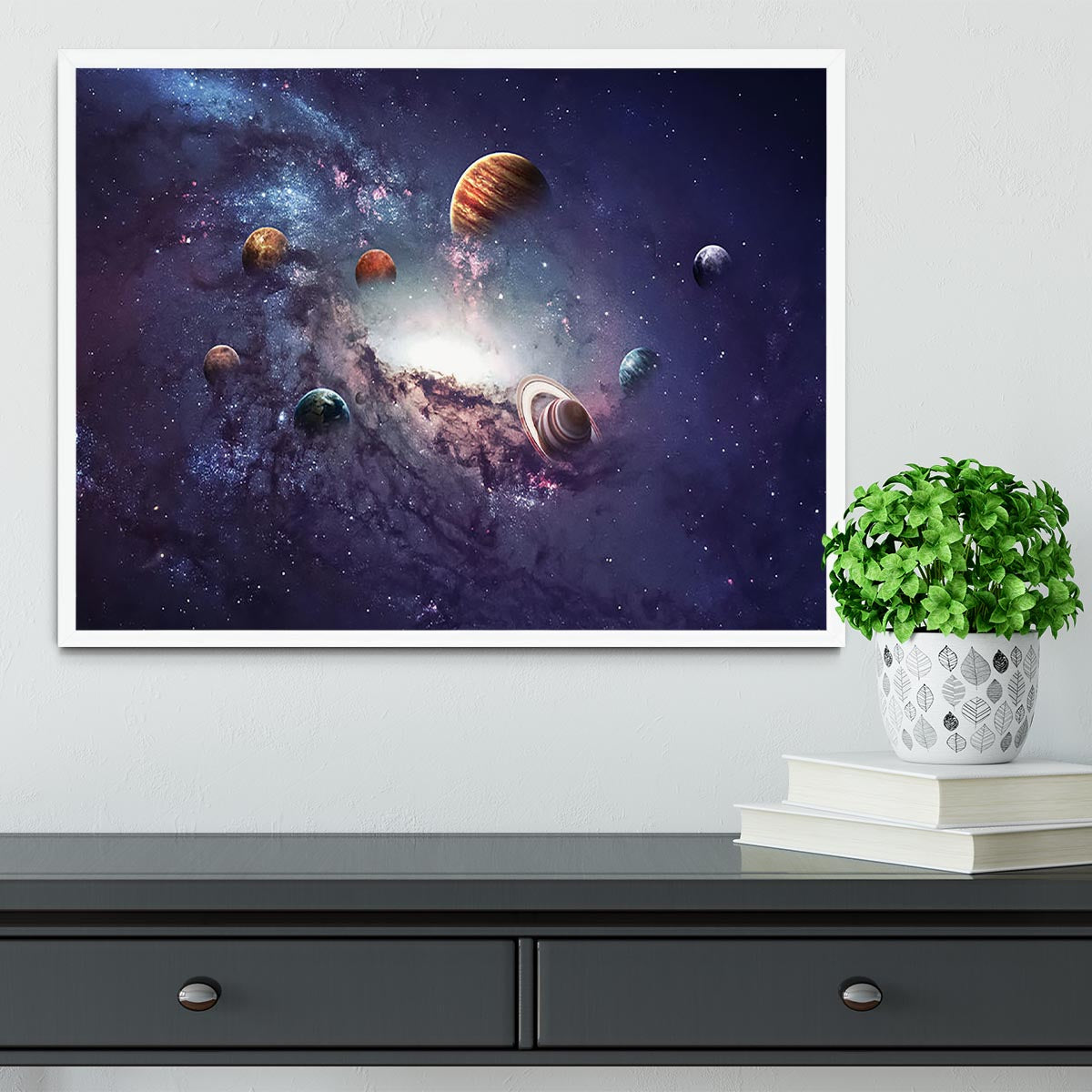 Planets in the solar system Framed Print - Canvas Art Rocks -6