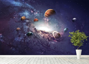 Planets in the solar system Wall Mural Wallpaper - Canvas Art Rocks - 4