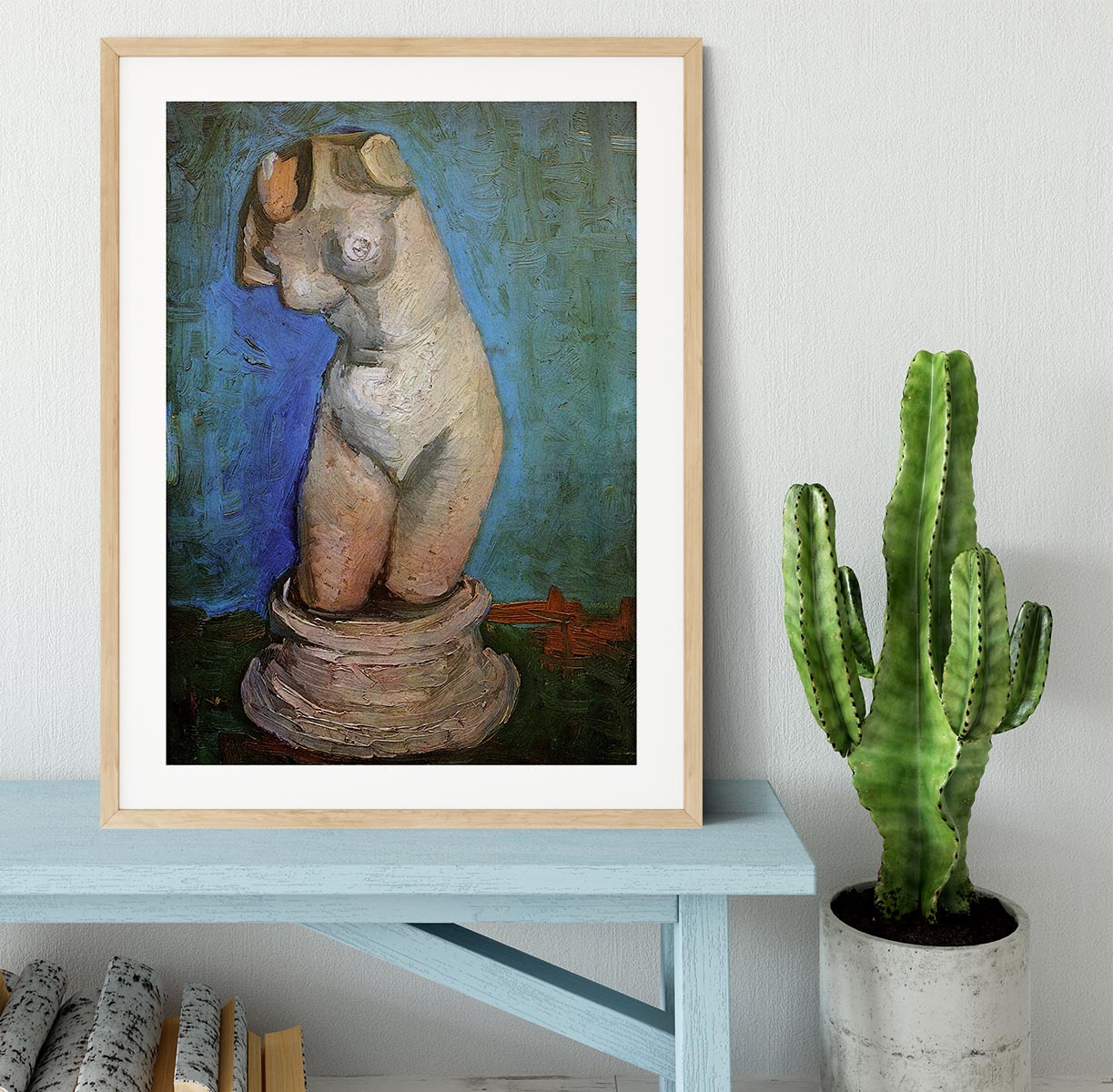 Plaster Statuette of a Female Torso 2 by Van Gogh Framed Print - Canvas Art Rocks - 3