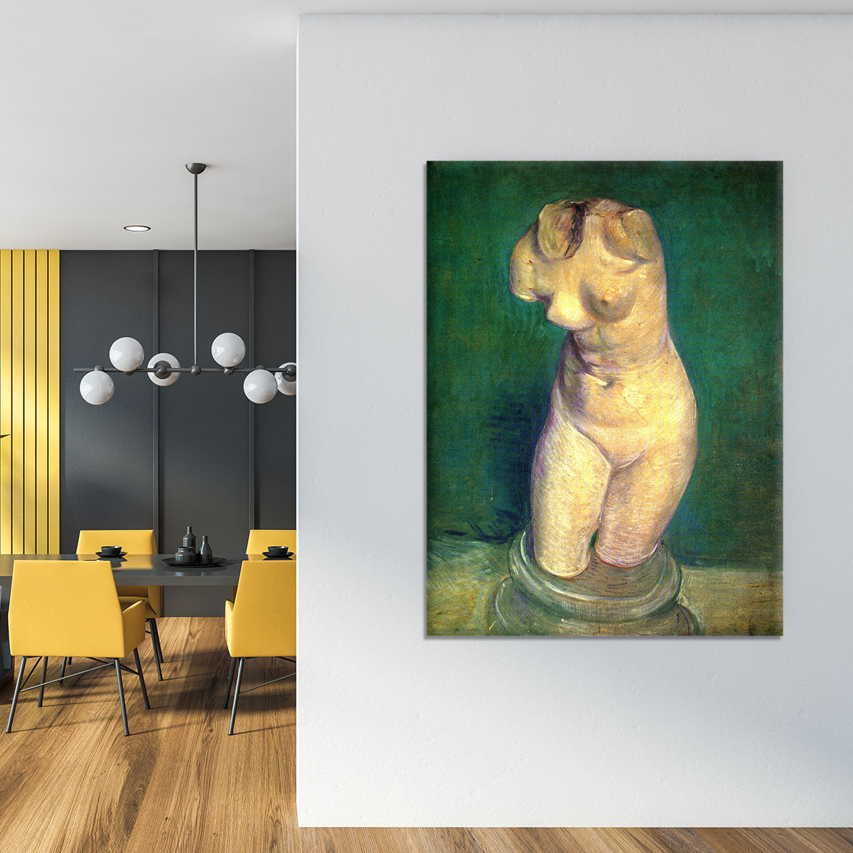 Plaster Statuette of a Female Torso by Van Gogh Canvas Print or Poster - Canvas Art Rocks - 4