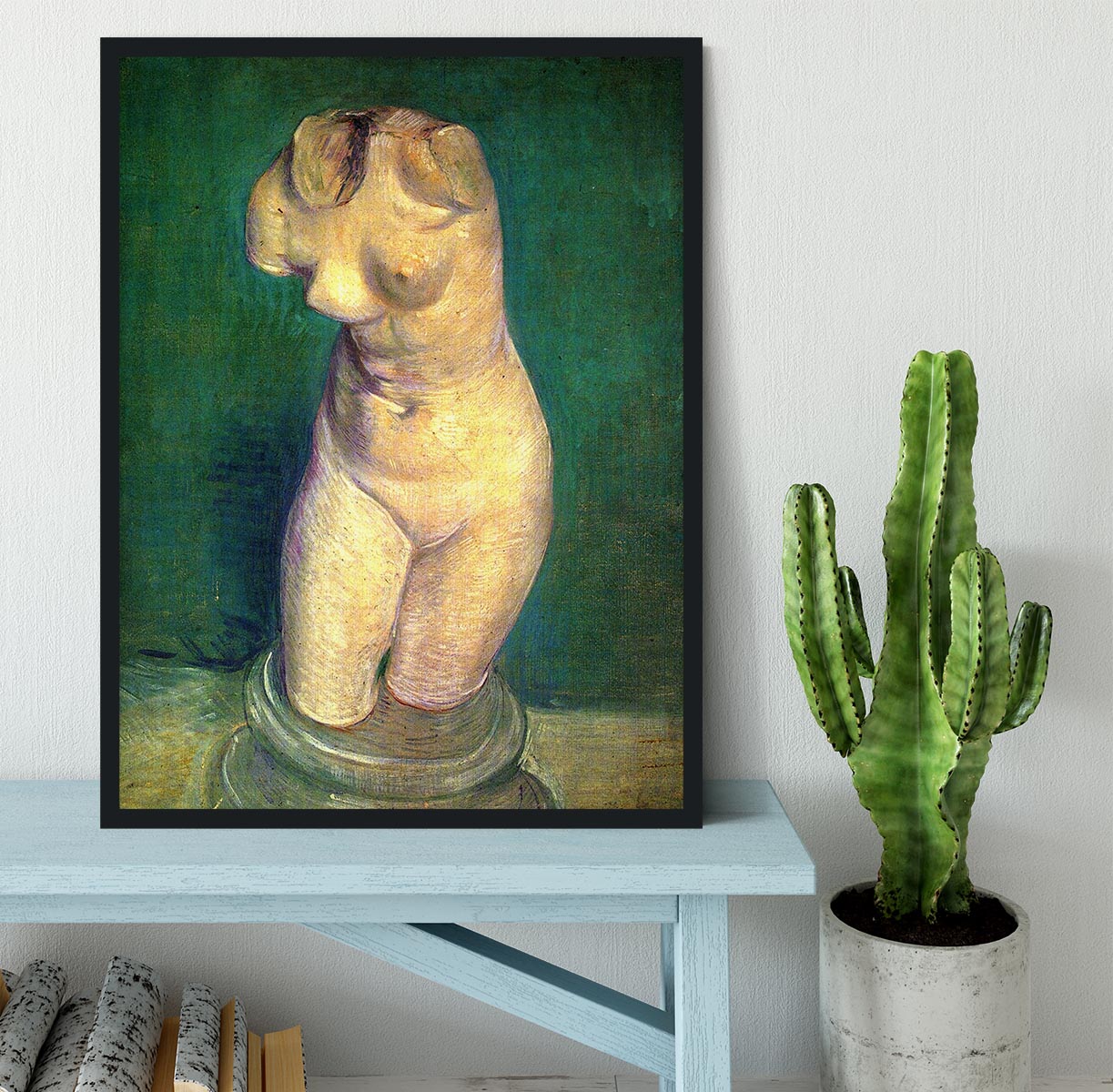 Plaster Statuette of a Female Torso by Van Gogh Framed Print - Canvas Art Rocks - 2