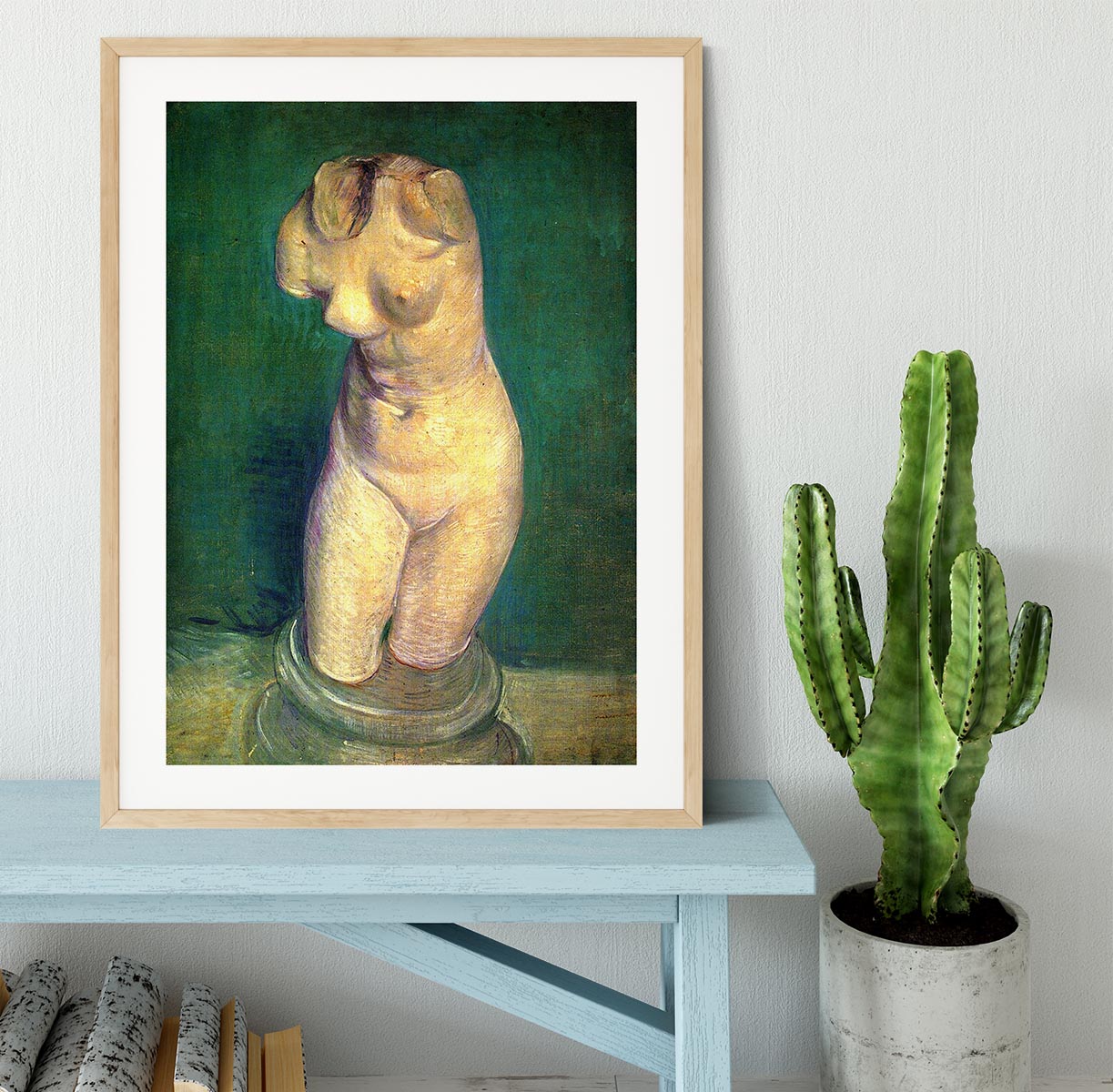 Plaster Statuette of a Female Torso by Van Gogh Framed Print - Canvas Art Rocks - 3
