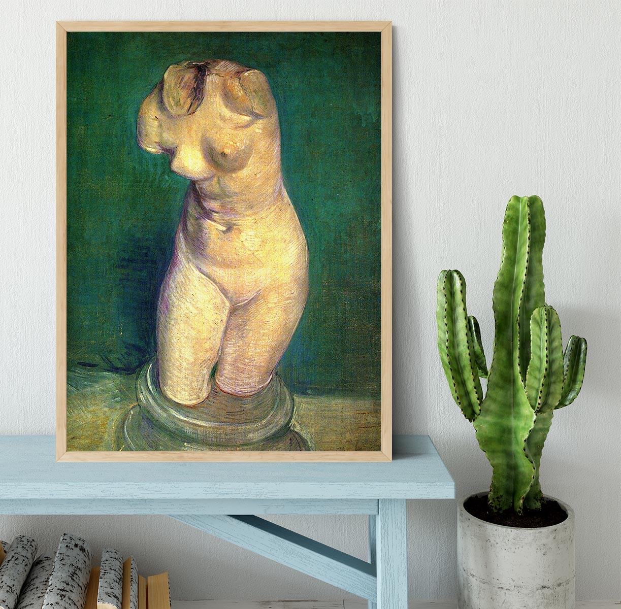 Plaster Statuette of a Female Torso by Van Gogh Framed Print - Canvas Art Rocks - 4
