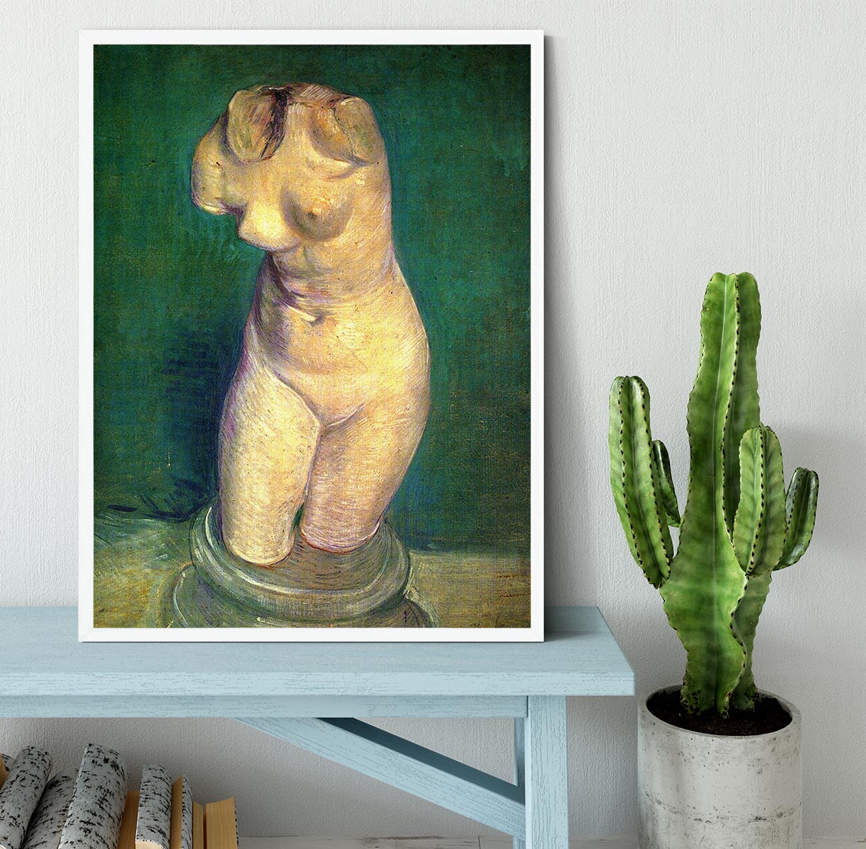 Plaster Statuette of a Female Torso by Van Gogh Framed Print - Canvas Art Rocks -6