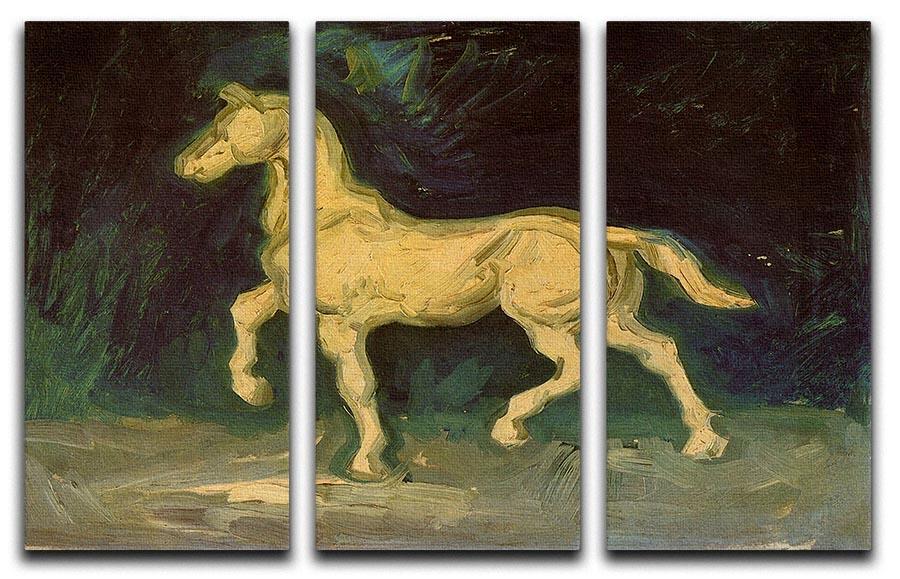 Plaster Statuette of a Horse by Van Gogh 3 Split Panel Canvas Print - Canvas Art Rocks - 4