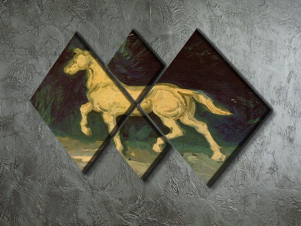 Plaster Statuette of a Horse by Van Gogh 4 Square Multi Panel Canvas - Canvas Art Rocks - 2