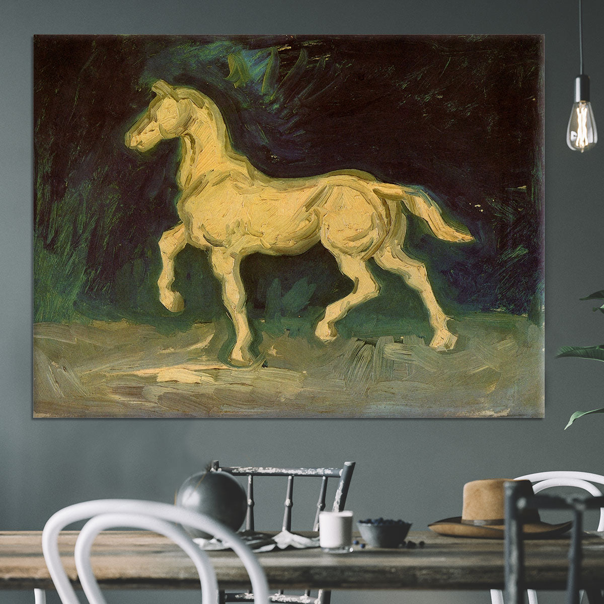 Plaster Statuette of a Horse by Van Gogh Canvas Print or Poster - Canvas Art Rocks - 3
