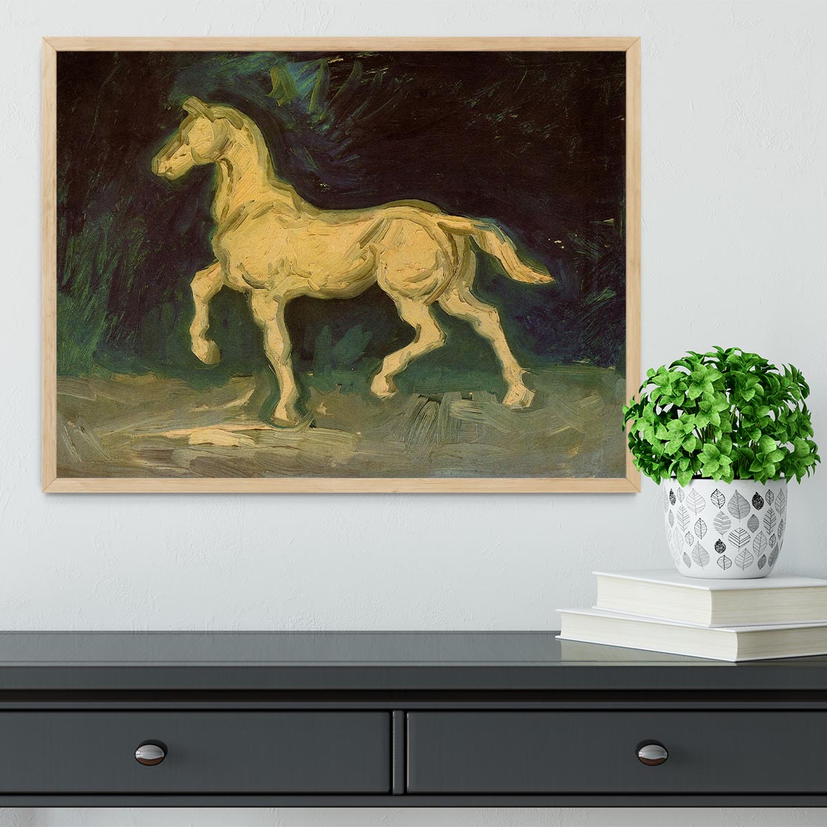Plaster Statuette of a Horse by Van Gogh Framed Print - Canvas Art Rocks - 4