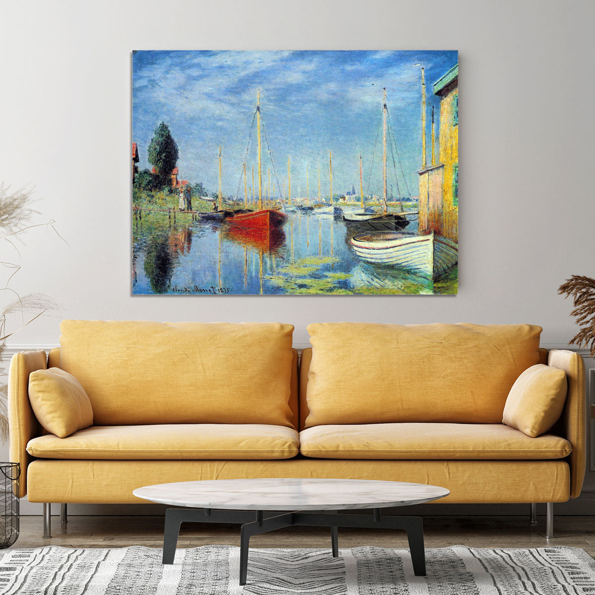 Pleasure Boats at Argenteuil by Monet Canvas Print or Poster - Canvas Art Rocks - 4