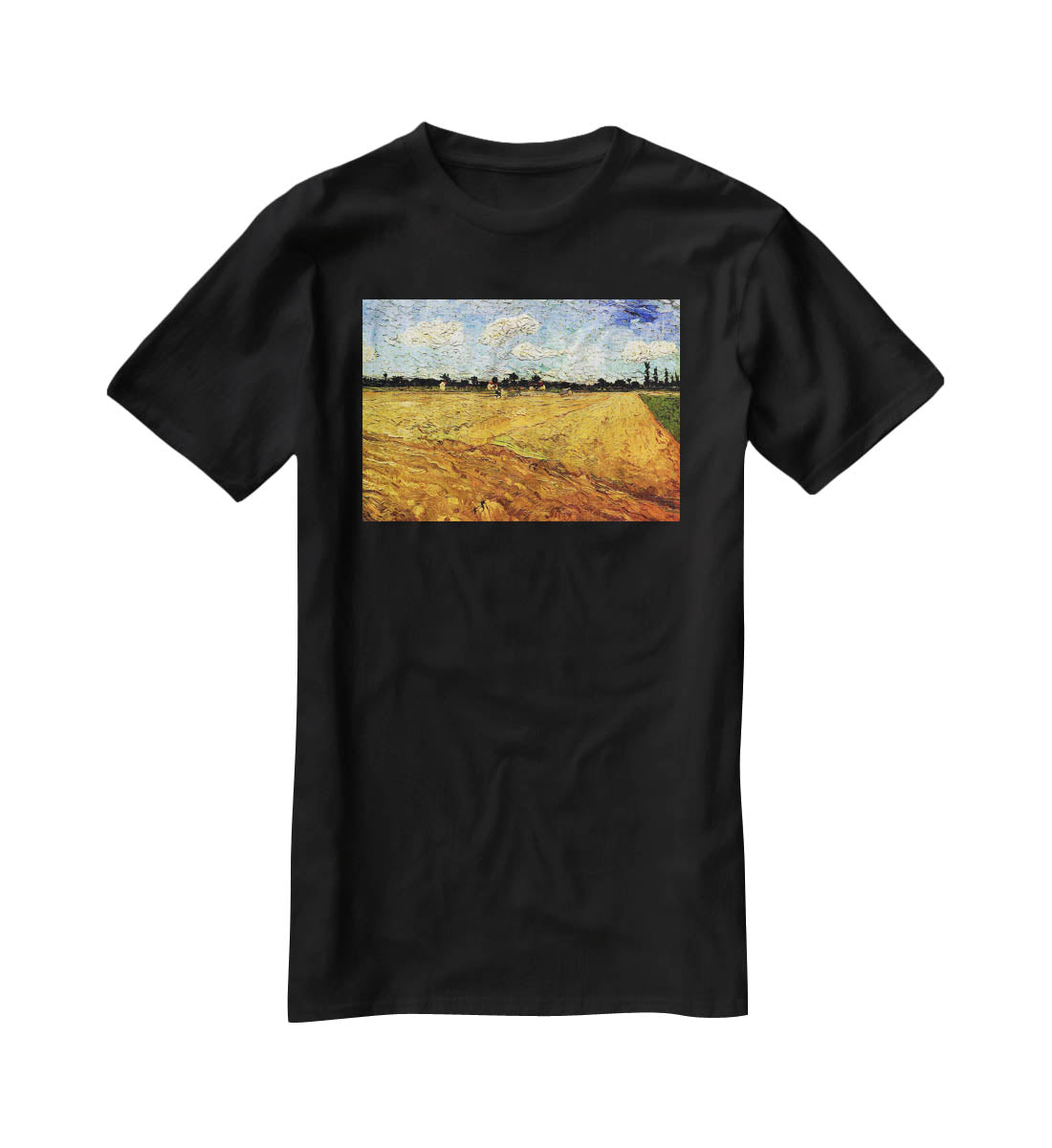 Ploughed Field by Van Gogh T-Shirt - Canvas Art Rocks - 1