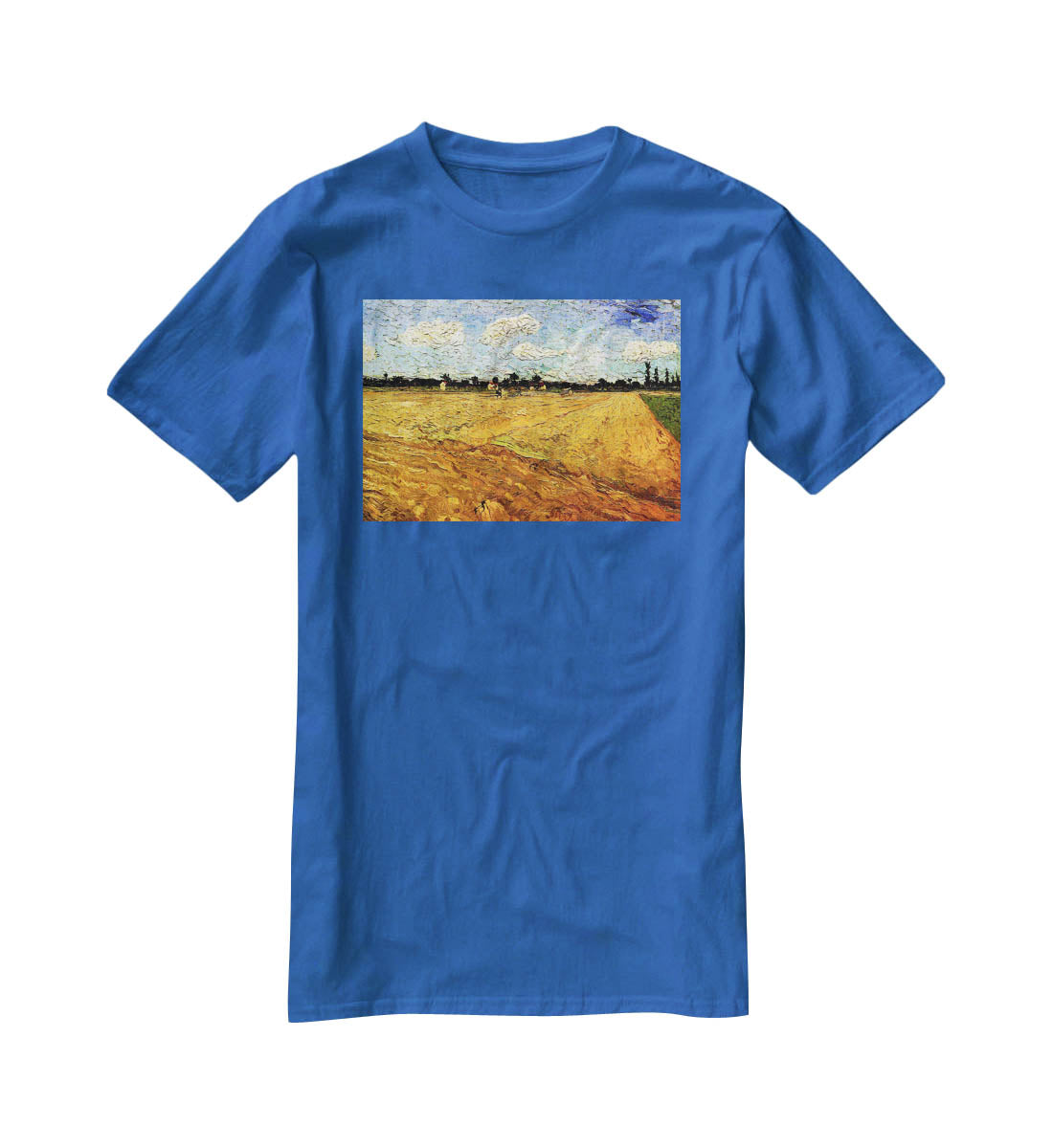 Ploughed Field by Van Gogh T-Shirt - Canvas Art Rocks - 2