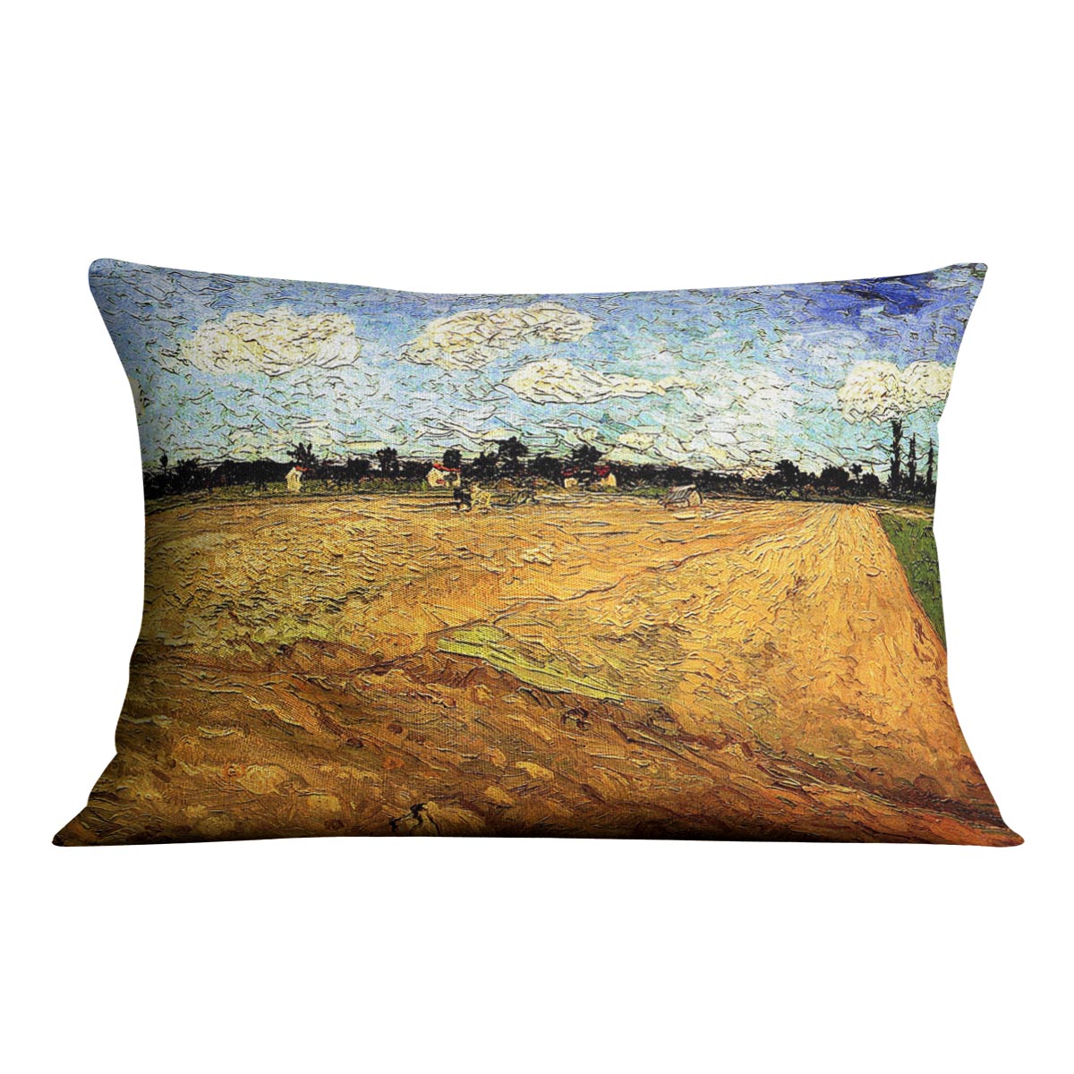 Ploughed Field by Van Gogh Cushion