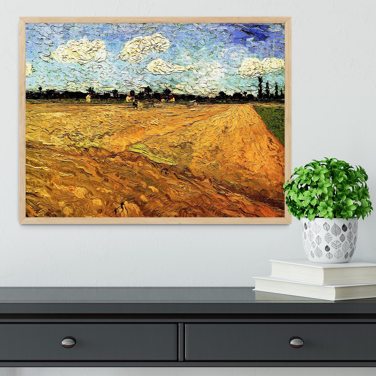 Ploughed Field by Van Gogh Framed Print - Canvas Art Rocks - 4