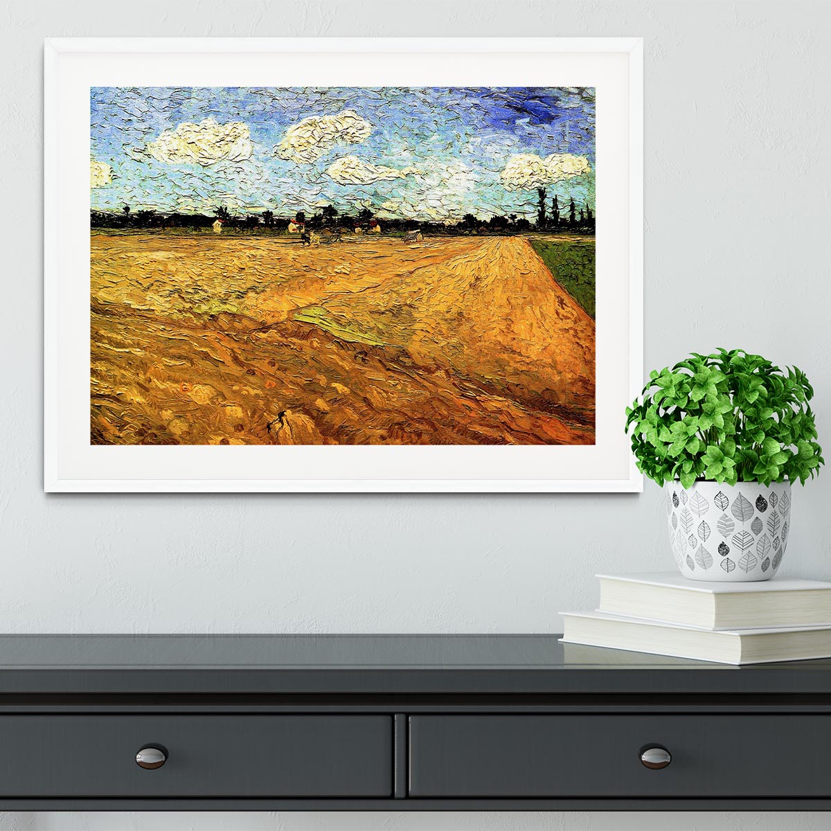 Ploughed Field by Van Gogh Framed Print - Canvas Art Rocks - 5