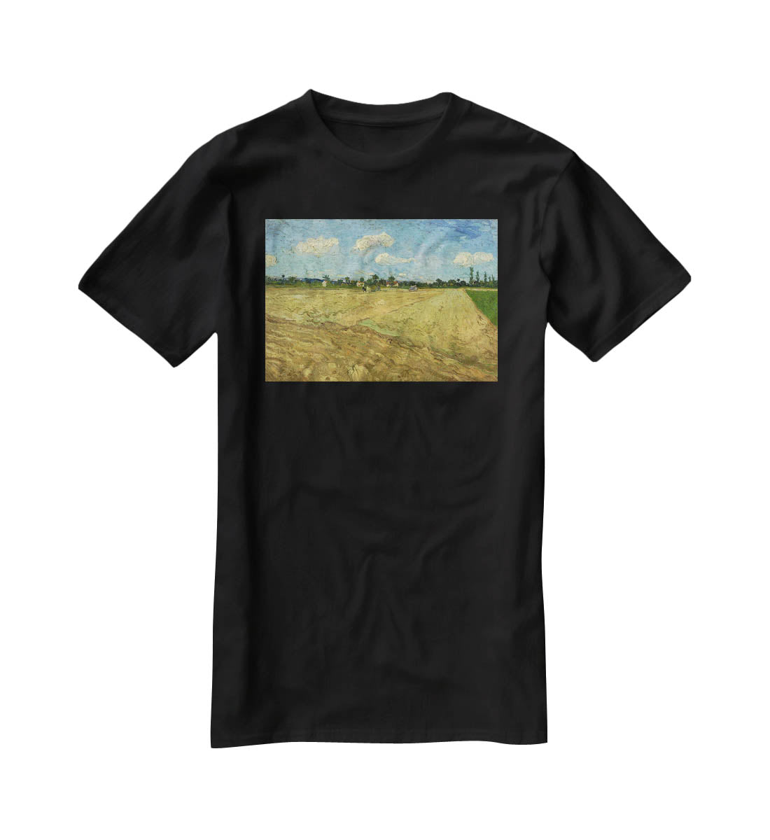 Ploughed fields by Van Gogh T-Shirt - Canvas Art Rocks - 1