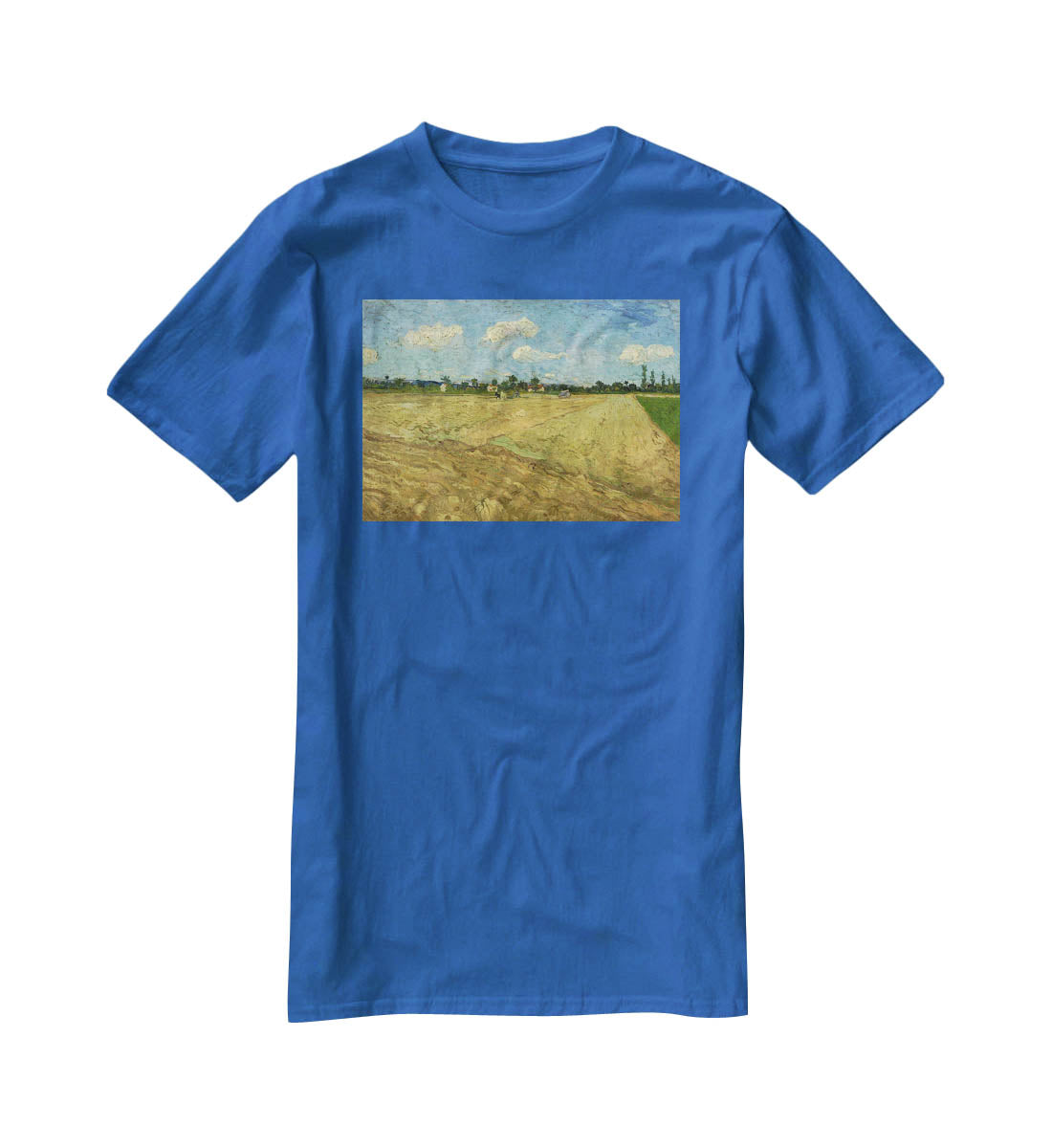 Ploughed fields by Van Gogh T-Shirt - Canvas Art Rocks - 2