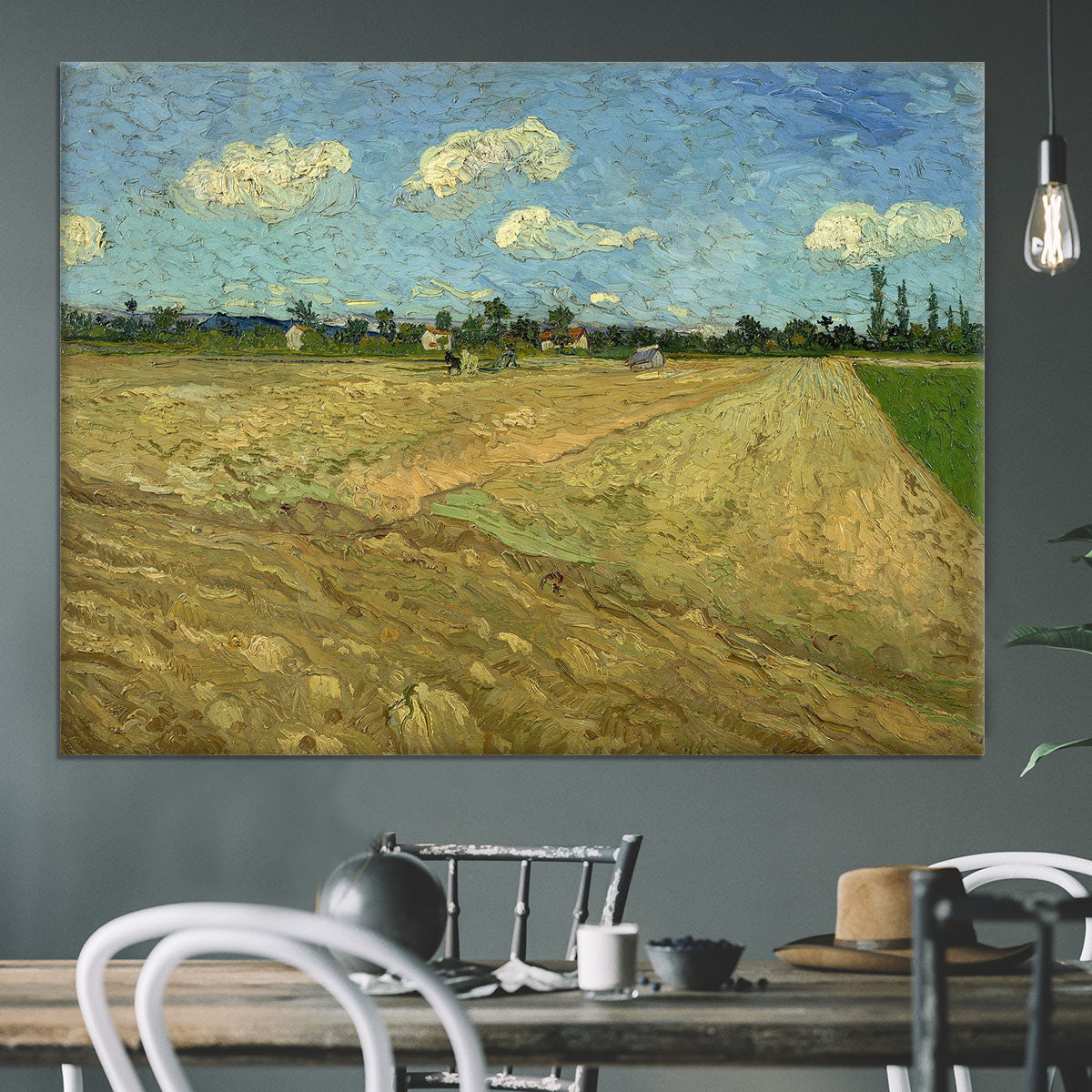 Ploughed fields by Van Gogh Canvas Print or Poster - Canvas Art Rocks - 3