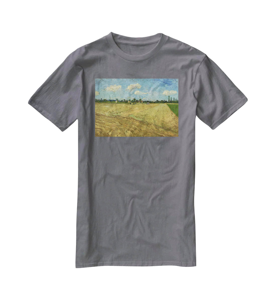 Ploughed fields by Van Gogh T-Shirt - Canvas Art Rocks - 3