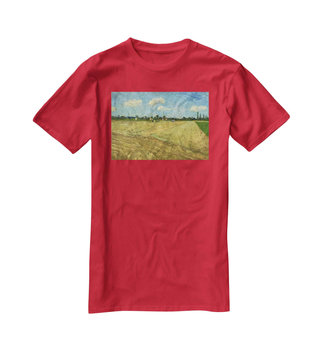 Ploughed fields by Van Gogh T-Shirt - Canvas Art Rocks - 4