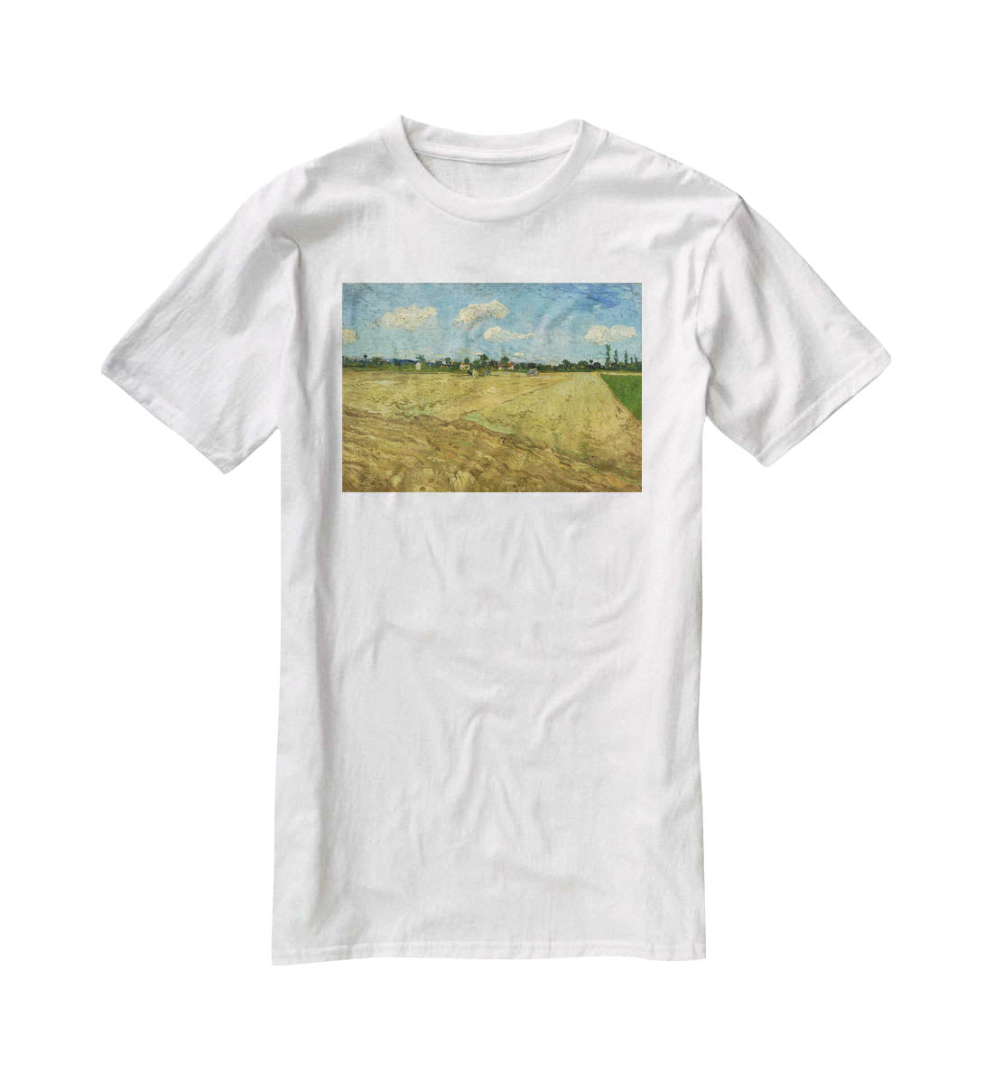 Ploughed fields by Van Gogh T-Shirt - Canvas Art Rocks - 5