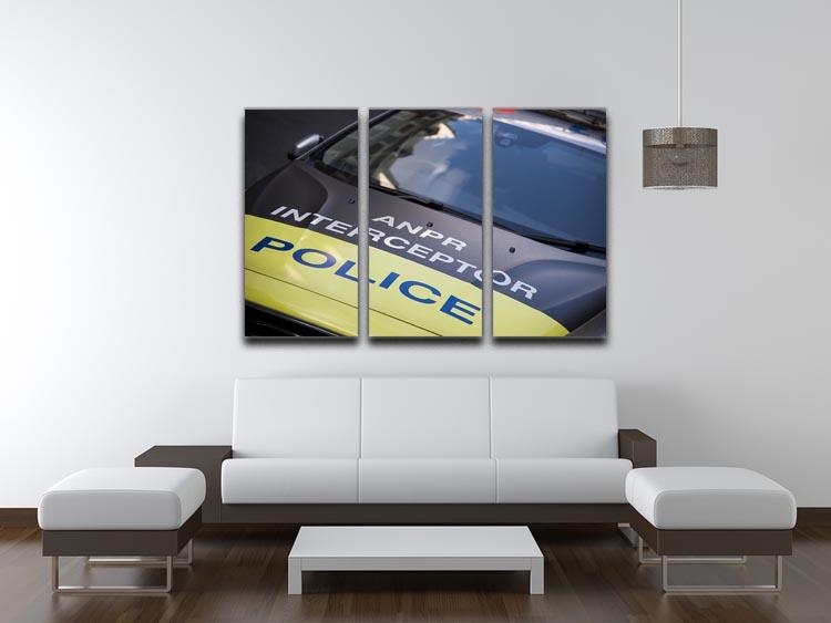 Police car 3 Split Panel Canvas Print - Canvas Art Rocks - 3