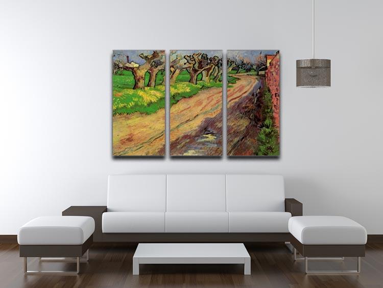 Pollard Willows by Van Gogh 3 Split Panel Canvas Print - Canvas Art Rocks - 4