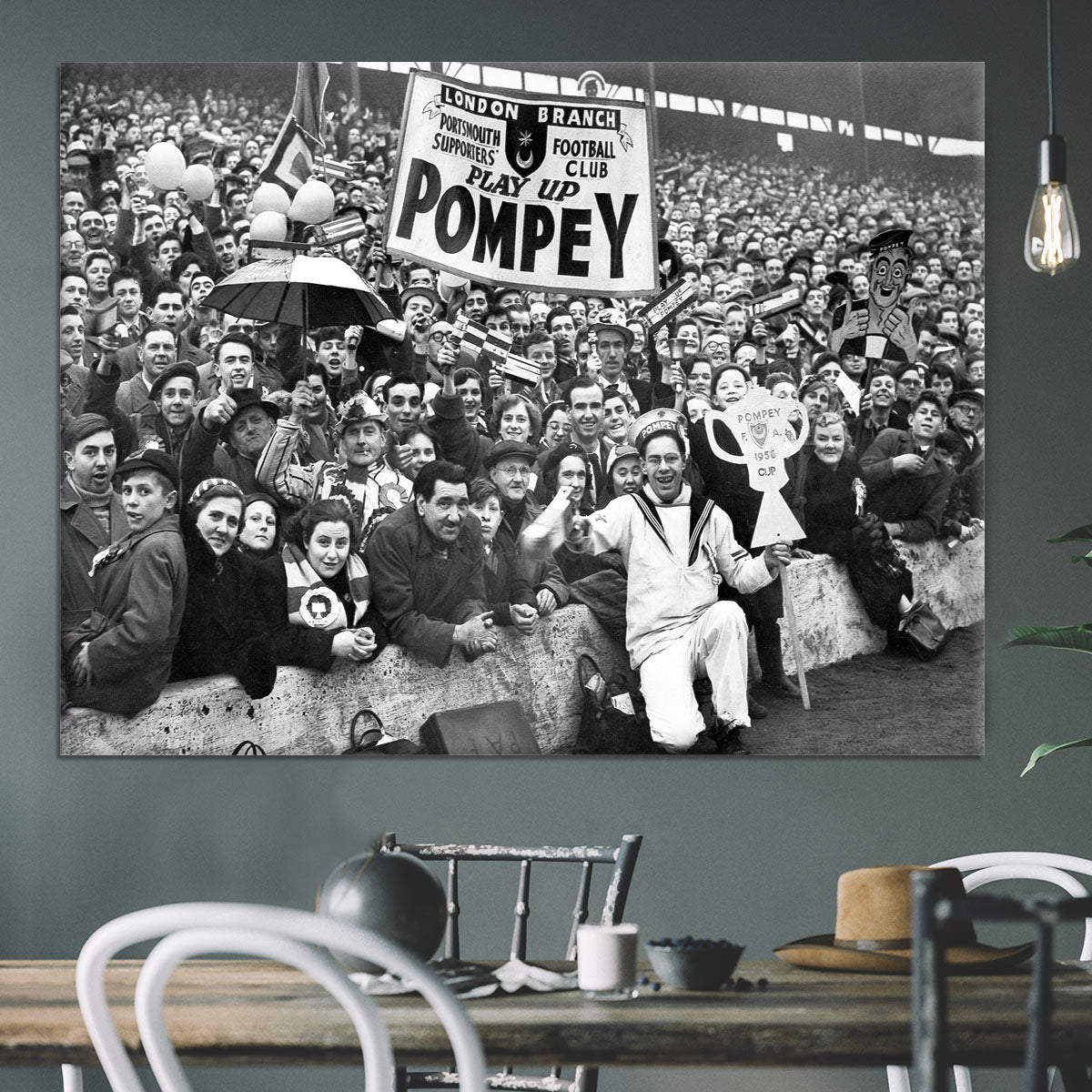 Pompey Supporters 1956 Canvas Print or Poster - Canvas Art Rocks - 3